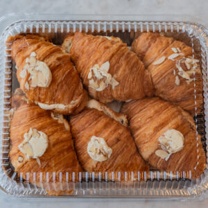 Classic Croissants - Bake At Home Collection The perfect collection for those who want to bake at home with the family, especially during the Holidays. Now you get to take home our classic items and bake them yourself. Fill your home with the smell of freshly baked french croissants. You will definitely feel like a French baker. No one needs to know they came from JL *wink wink. Our classic JL classic croissants are prepared with our house-made croissant dough. Our Bake at Home collection includes 6 raw almond croissants to be baked at home and instructions on how to bake properly. Items should be frozen upon receipt until ready to bake. The product can be moved into your own baking dish before baking. Tag us on Instagram with your baked croissants @JLPATISSERIEAZ! Happy Holidays from the JL team! *CONTAINS DAIRY, EGGS, AND WHEAT*